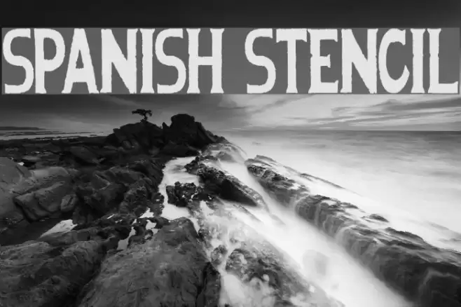 Spanish Stencil Font examples