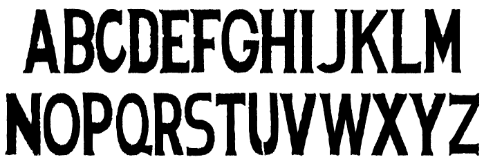 Spanish Stencil Font LOWERCASE