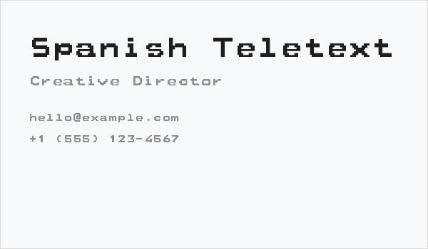 Spanish Teletext Business Card