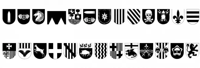 SpanishArmyShieldsTwo Fonte MAIÚSCULAS