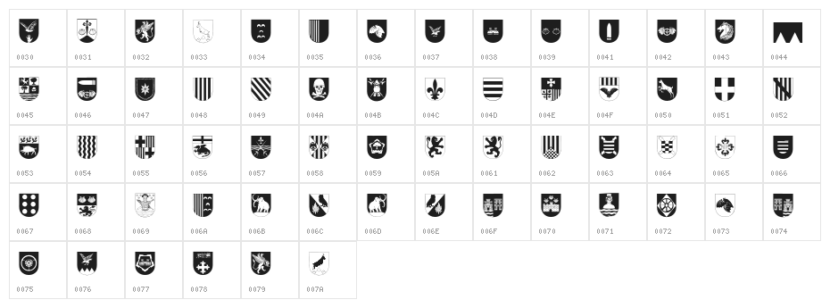 SpanishArmyShieldsTwo Character Map