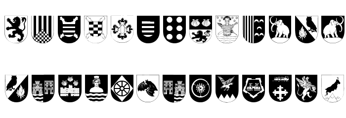 SpanishArmyShieldsTwo Font LOWERCASE