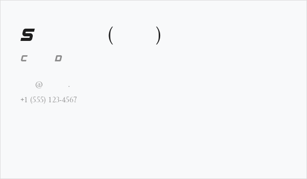 Spantaran (demo) Business Card