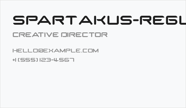 SparTakus-Regular Business Card