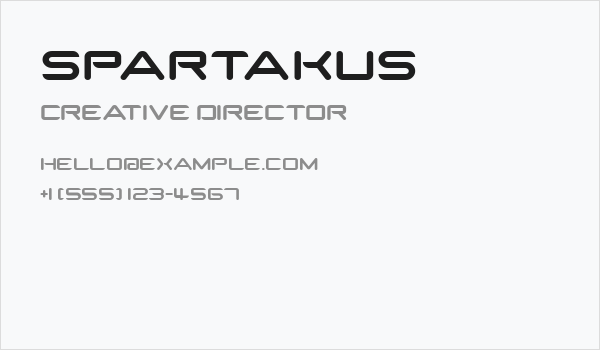 SparTakus Business Card