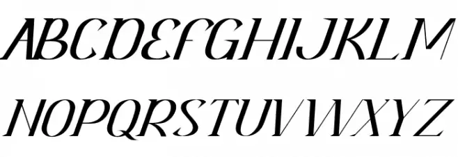 Spark Night Demo Italic Шрифта ВЕРХНИЙ