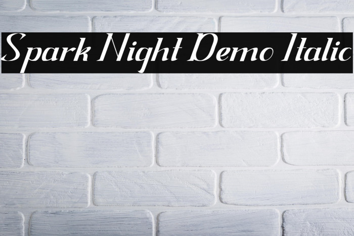 Spark Night Demo Italic Example 3