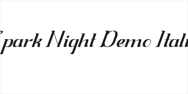 Spark Night Demo Italic Logo