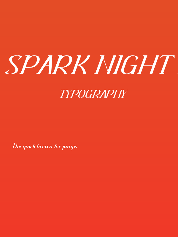 Spark Night Demo Italic Poster