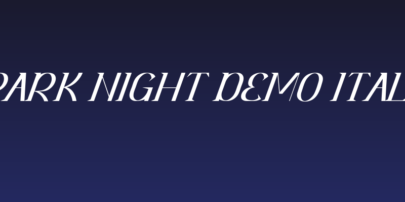 Spark Night Demo Italic Social Header