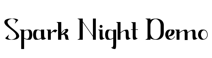 Spark Night Demo  नि: शुल्क फ़ॉन्ट्स डाउनलोड