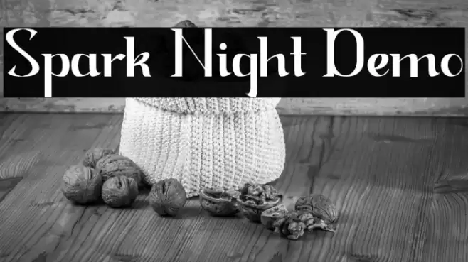 Spark Night Demo Font examples