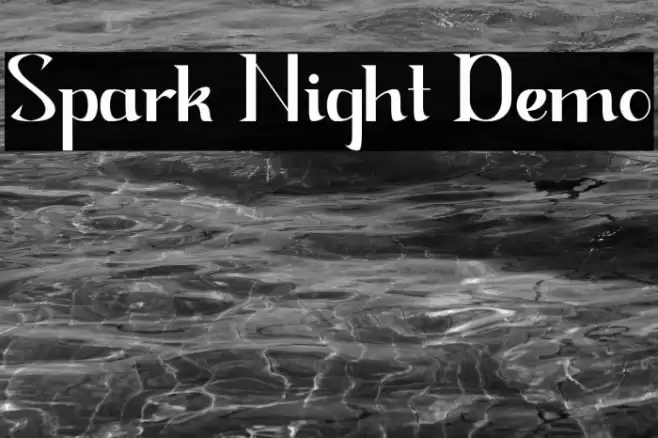 Spark Night Demo Font examples