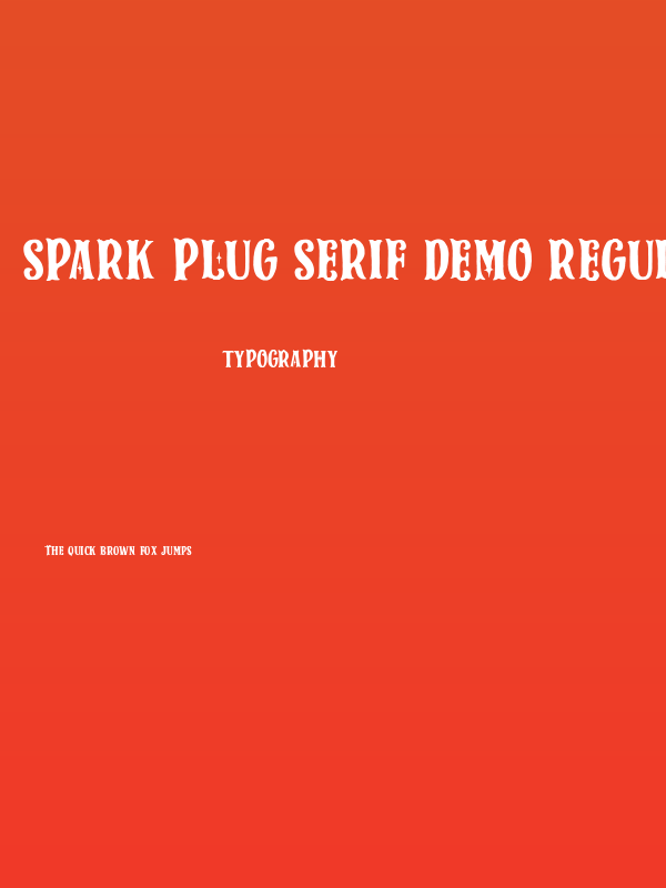 Spark Plug Serif DEMO Regular Poster