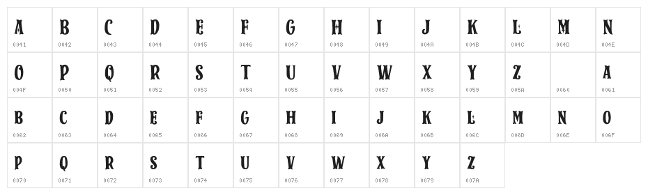 Spark Plug Serif DEMO Regular Character Map
