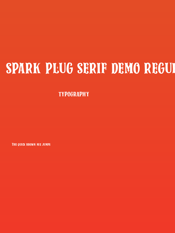Spark Plug Serif DEMO Regular Poster