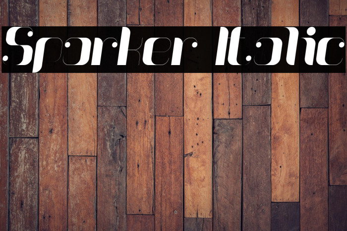 Sparker Italic Example 3