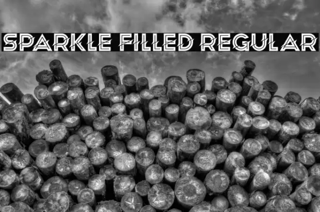 Sparkle Filled Regular Font examples