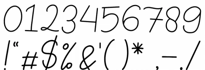 Sparkle Font OTHER CHARS