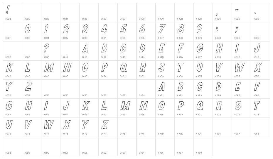 Sparkle Character Map