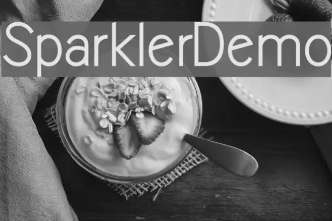 Sparkler-Demo Font examples