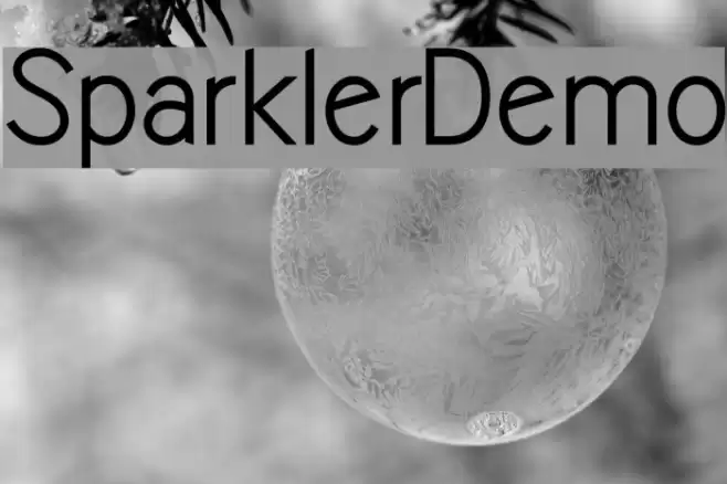 Sparkler-Demo Font examples