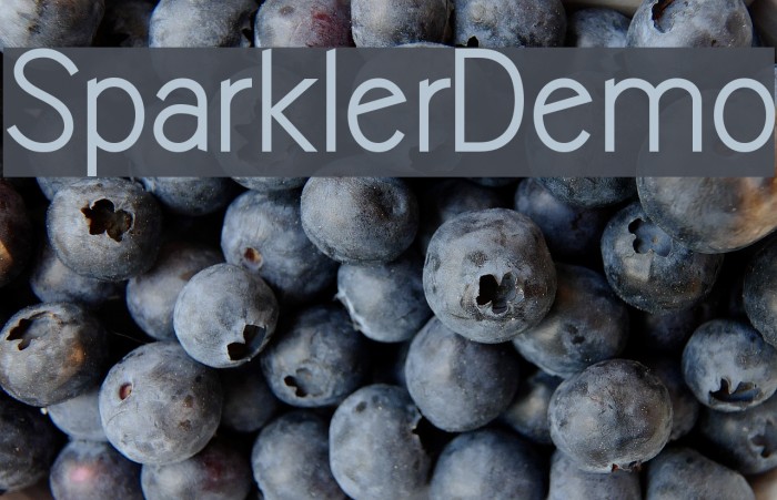 Sparkler-Demo Font examples