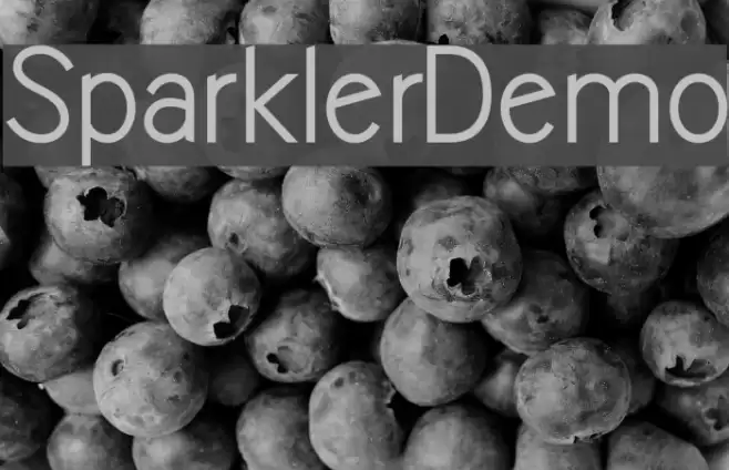 Sparkler-Demo Font examples