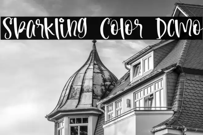 Sparkling Color Demo Font examples