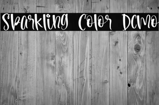Sparkling Color Demo Font examples