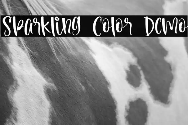 Sparkling Color Demo Font examples