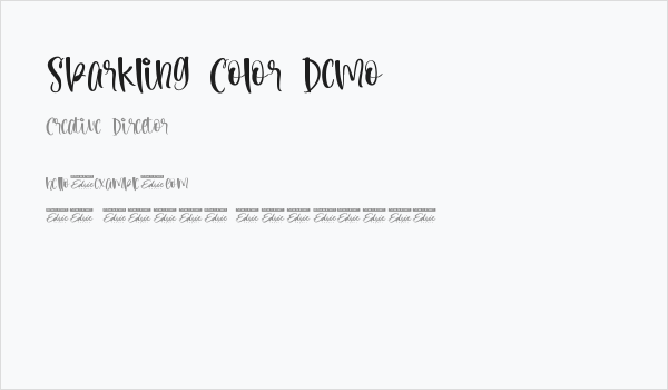 Sparkling Color Demo Business Card