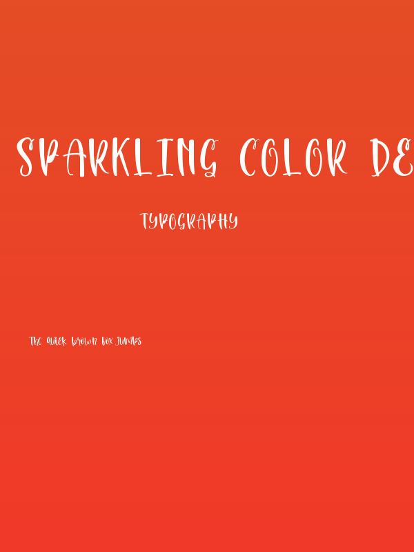 Sparkling Color Demo Poster