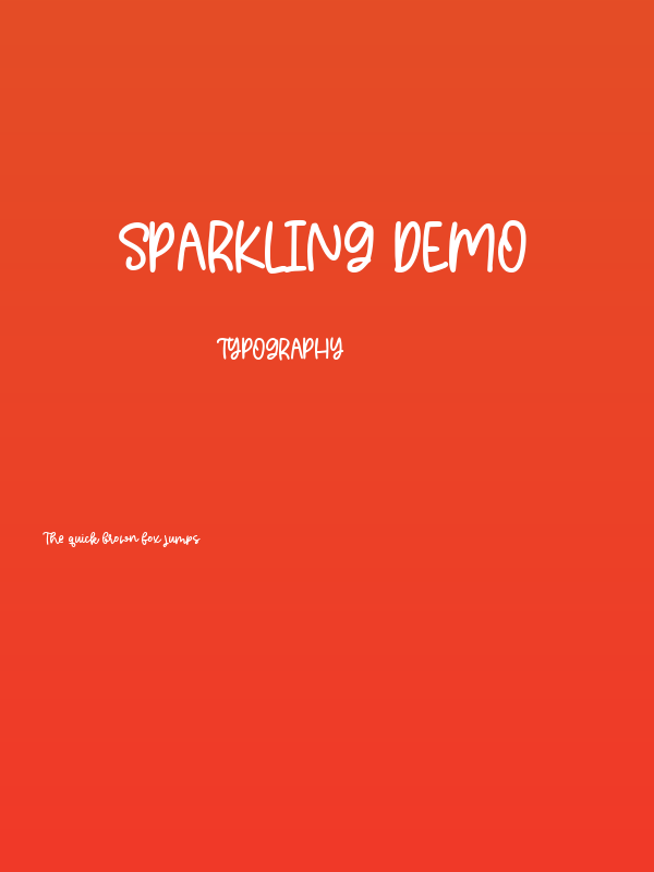 Sparkling Demo Poster