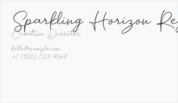 Sparkling Horizon Regular Business Card