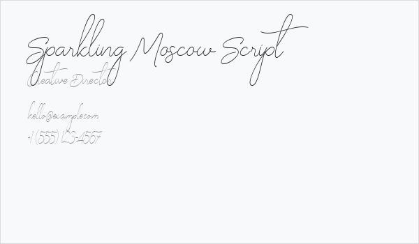 Sparkling Moscow Script Business Card