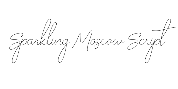 Sparkling Moscow Script Logo