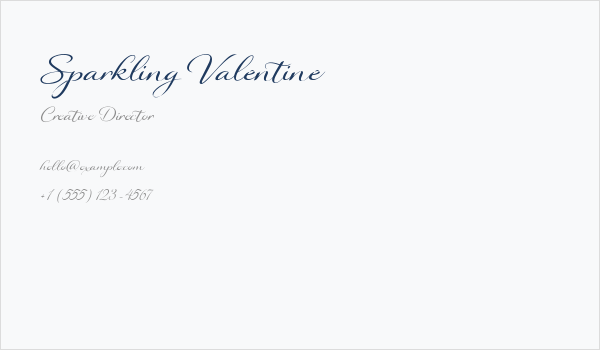 Sparkling Valentine Business Card