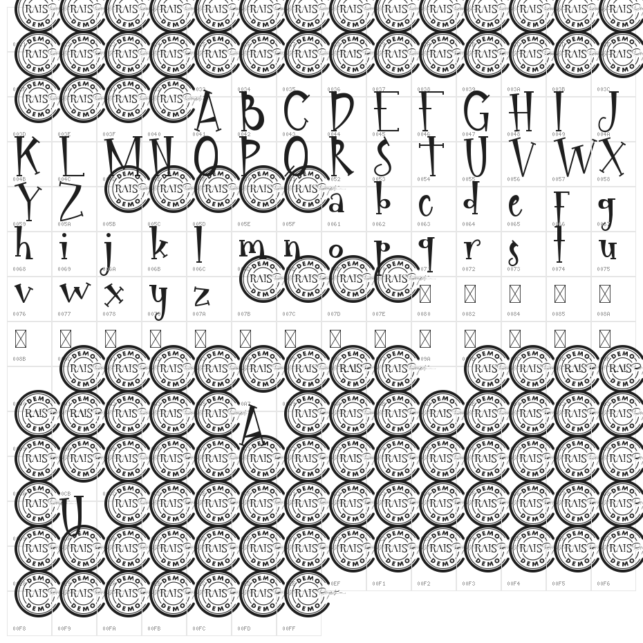 Sparkling Witch Demo Character Map