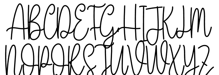 Sparkling Font UPPERCASE