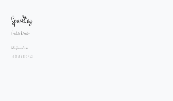 Sparkling Business Card