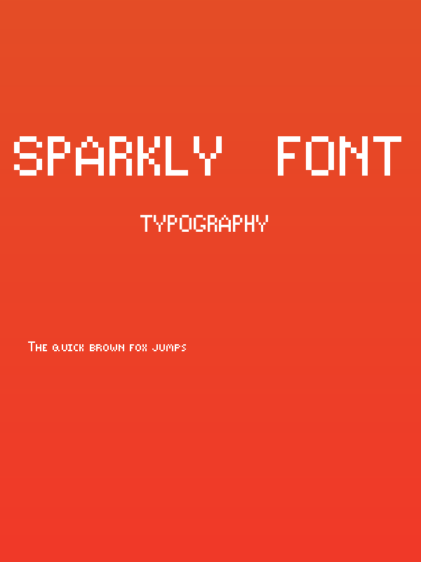 Sparkly-Font Regular Poster