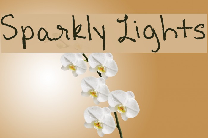 Sparkly Lights Font examples