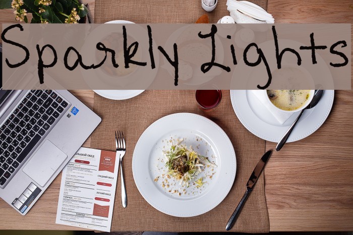 Sparkly Lights Font examples