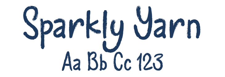 Sparkly Yarn Font Preview