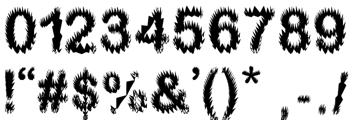 Sparkplucked Font OTHER CHARS