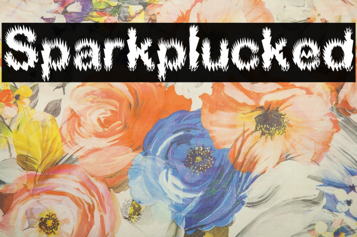 Sparkplucked Font examples