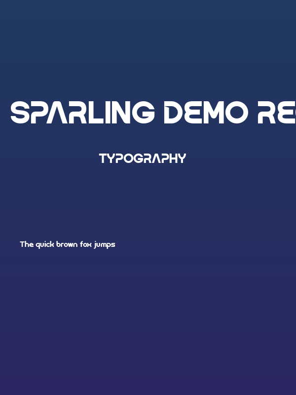 Sparling DEMO Regular Poster