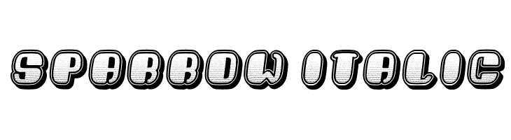 Sparrow Italic  Скачать бесплатные шрифты