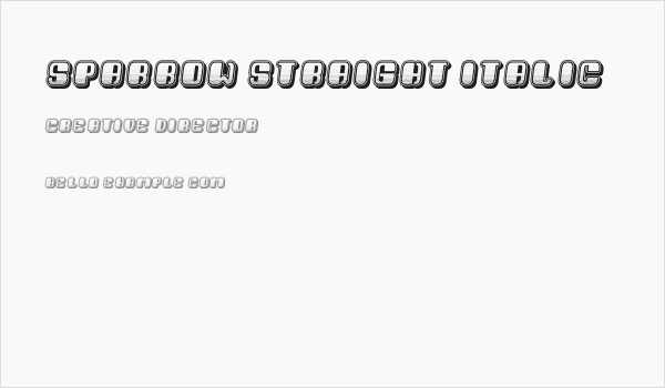 Sparrow Straight Italic Business Card